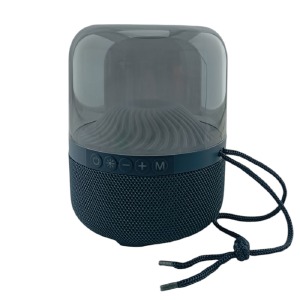 Колонка Gerlax GS-29, 10W, BT/USB/FM/AUX/microSD LED, 1800mAh 13x13x17cm темно-синяя - фото