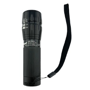 Фонарик ручной Rebel(EU) UR-0939 5W/Zoom/100-400Lm/чехол/батарейки в комплекте/3 режима/ черный# - фото