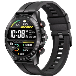 Смарт-часы (Smart watch) Xiaomi Haylou Solar Pro LS18 (укр.мова/BT5.2/LCD1.43"/IP68/300mAh) черные - фото