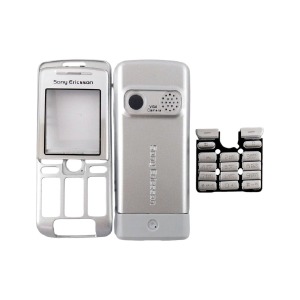 Корпус китай Sony Ericsson K310 черный,серебряный с английской клавиатурой - фото