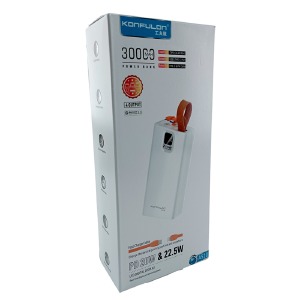 Power bank/Павербанк 30000mA Konfulon A52Q 1USB-22.5w+PD22.5w белый - фото