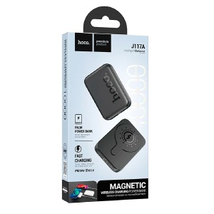 Power bank/Павербанк 10000mA Hoco J117A MagSafe 15w/PD20w/QC3.0 (input Type-C) черный - фото