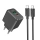 СЗУ Type-C to Type-C Hoco CS14A PD20w+USB QC3.0 черное 1м (28) - фото 1