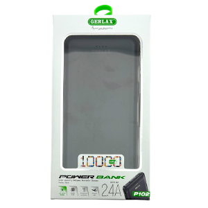 Power bank/Павербанк 10000mA Gerlax P102 2USB/2.4A черный - фото