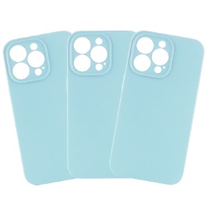 Накладка FULL PROTECTION iPhone 14 Pro "Soft touch" Original Sky blue (27) лого - фото