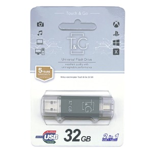 USB 32GB 2.0 T&G 009 Star USB+Type-C черная - фото