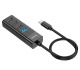 HUB Type-C Hoco HB25 4в1 (USB3.0+USB2.0х3) черный - фото 1