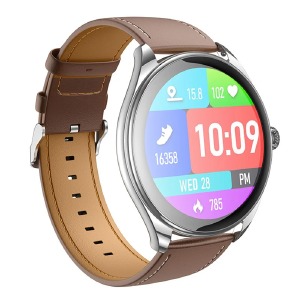 Смарт-часы (Smart watch) Hoco Y22 (укр.мова/BT5.3/call/RAM128Mb/LCD1.43"/IP67/200mAh) серебрянные - фото