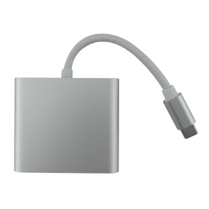 Type-C to PD+HDMI+USB (for Power) конвертер серебро - фото