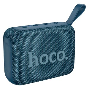 Колонка Hoco HC28 18W/BT5.4/USB/TFcard/FM/TWS/1200mAh синяя 12,5х9,5х5,4 см - фото