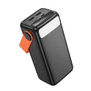 Power bank/Павербанк 40000mA Borofone BJ66 2USB/QC3.0/22.5W/PD20W/LED дисплей/фонарик (input Type-C 18W) черный - фото