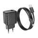 СЗУ microUSB Hoco CS21A 3A/1USB/18W/QC3.0 черное 1м (32) - фото 1