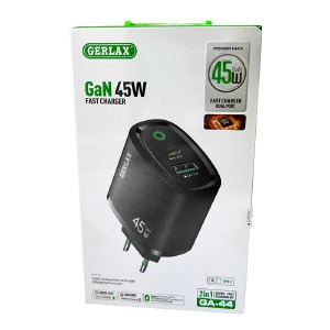 СЗУ Type-C to Type-C Gerlax GA-44 1USB/QC3.0/PD45W/GaN белый  - фото