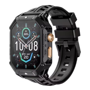 Смарт-часы (Smart watch) Xiaomi Haylou Iron N1 LS24 (укр.мова/BT5.3/call/LCD2.13"/IP69/850mAh) черные - фото