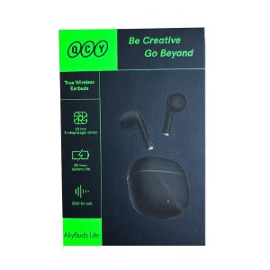 Bluetooth Air Pods Xiaomi QCY T29 AilyBuds Lite TWS/вкладыши черные - фото