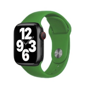 Ремешок для Apple Watch 42/44/45mm силиконовый (49) светло-зеленый L - фото