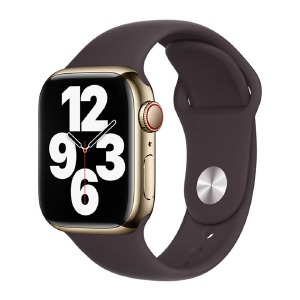 Ремешок для Apple Watch 42/44/45mm силиконовый (24) серо-коричневый S - фото