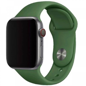 Ремешок для Apple Watch 42/44/45mm силиконовый (55) хвоя L - фото