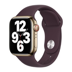 Ремешок для Apple Watch 38/40/41mm силиконовый (63) сливовый L - фото