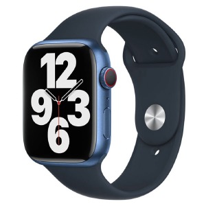 Ремешок для Apple Watch 42/44/45mm силиконовый (53) графитовый L - фото