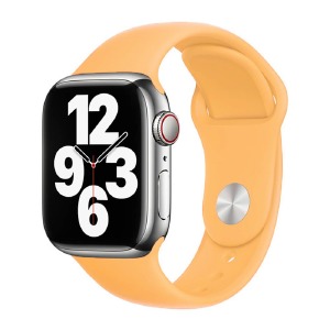 Ремешок для Apple Watch 42/44/45mm силиконовый (34) песочный L - фото