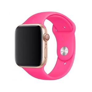 Ремешок для Apple Watch 42/44/45mm силиконовый (33) барби L - фото