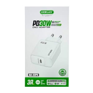 Блочек PD Type-C Gerlax GA-32PS 3A/PD30W/Super Fast Charge белый - фото