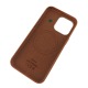 Накладка Leather Case with MagSafe iPhone 15 Brown - фото 1