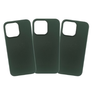 Накладка Leather Case with MagSafe iPhone 16 Pro Green - фото