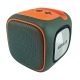 Колонка Gerlax GS-27 7W/LED/BT5.3/USB/AUX/microSD/FM/1200mAh/TWS 9x9x9см зеленая - фото 1