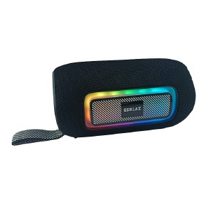 Колонка Gerlax GS-20 20W/LED/BT5.3/USB/AUX/microSD/FM/4800mAh/TWS 11x11x19см черная - фото