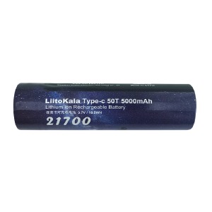 Аккумулятор 21700 LiitoKala Lii-50T с разьемом Type-C 5000mA Li-ion 3.7V 18.5Wh по 1шт/цена за 1бат.  - фото