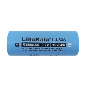 Аккумулятор 26700 LiitoKala Lii-53S 5300mA Li-ion 3.7V 19.6Wh по 1шт/цена за 1бат. (Discharging 20A)  - фото