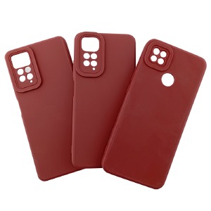 Силикон Xiaomi Redmi Note 14 Pro 5G Smitt бордовый тех.пак - фото