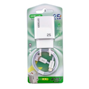 СЗУ Type-C to Type-C Gerlax A19T 1USB/PD25W белый - фото