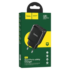 СЗУ microUSB Hoco N7 2.1A/2USB/10.5W белый - фото