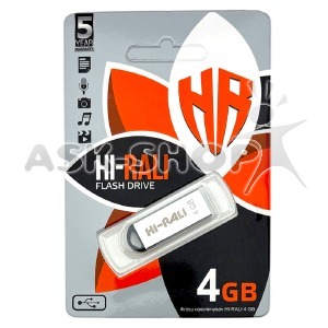 USB 4GB 2.0 Hi-Rali Fit series серебро - фото