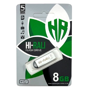 USB 8GB 2.0 Hi-Rali Fit series серебро - фото