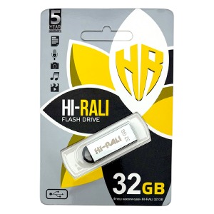 USB 32GB 2.0 Hi-Rali Fit series серебро - фото