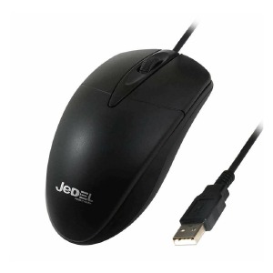 Компьютерная мышка проводная USB Jedel CP72+ 3 кнопки/1000DPI черная - фото