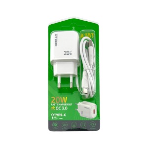 СЗУ Type-C Gerlax A18T 1USB/20W белый 1м - фото