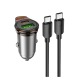 АЗУ Type-C to Type-C Hoco NZ16A 3A/43W/QC3.0/1USB/PD25W серое - фото 1