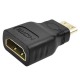 HDMI (мама) - miniHDMI (папа) переходник черный в т.уп. - фото 1