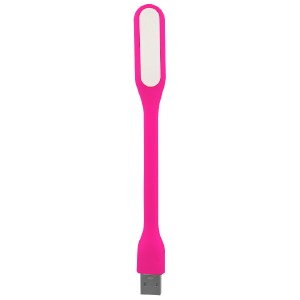 USB LED подсветка гибкая розовая (работает от powerbank)  - фото