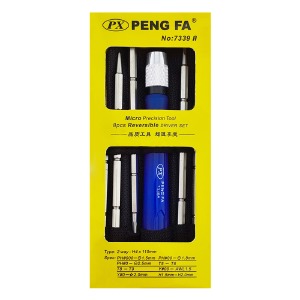 Набор инструментов PENGFA 7339A ручка с насадками 10 в1 в чехле - фото