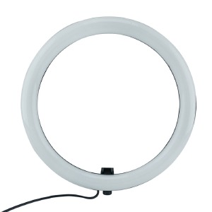 Кольцевая LED-селфи лампа 30см M-300 держатель для телефона/без подставки/пульт на проводе/USB - фото