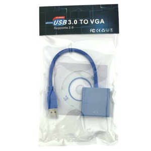 Конвертер USB-VGA 3.0 синий 0,1м - фото