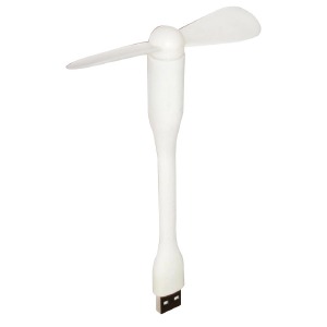 USB вентилятор белый (работает от powerbank)  - фото
