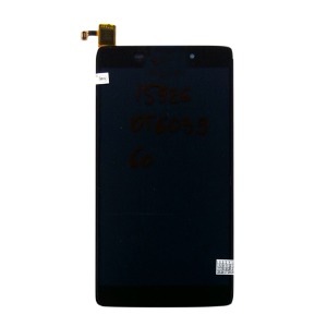 Дисплей для телефона Alcatel OT6039 черный,с тачскрином, модуль - фото