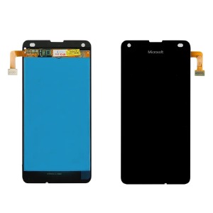 Дисплей для телефона Nokia 550 черный, с тачскрином, модуль - фото